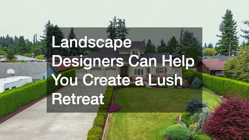 a landscaped yard